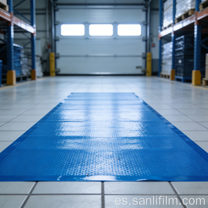 Alfombra adhesiva para áreas de recepción de almacén